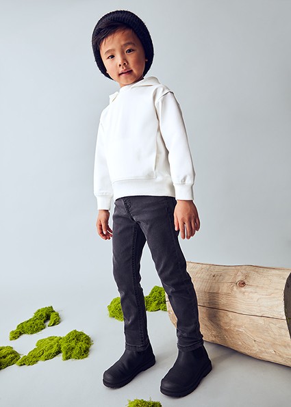 Παντελόνι τζιν slim fit βασικό - ΜΑΥΡΟ 4Y