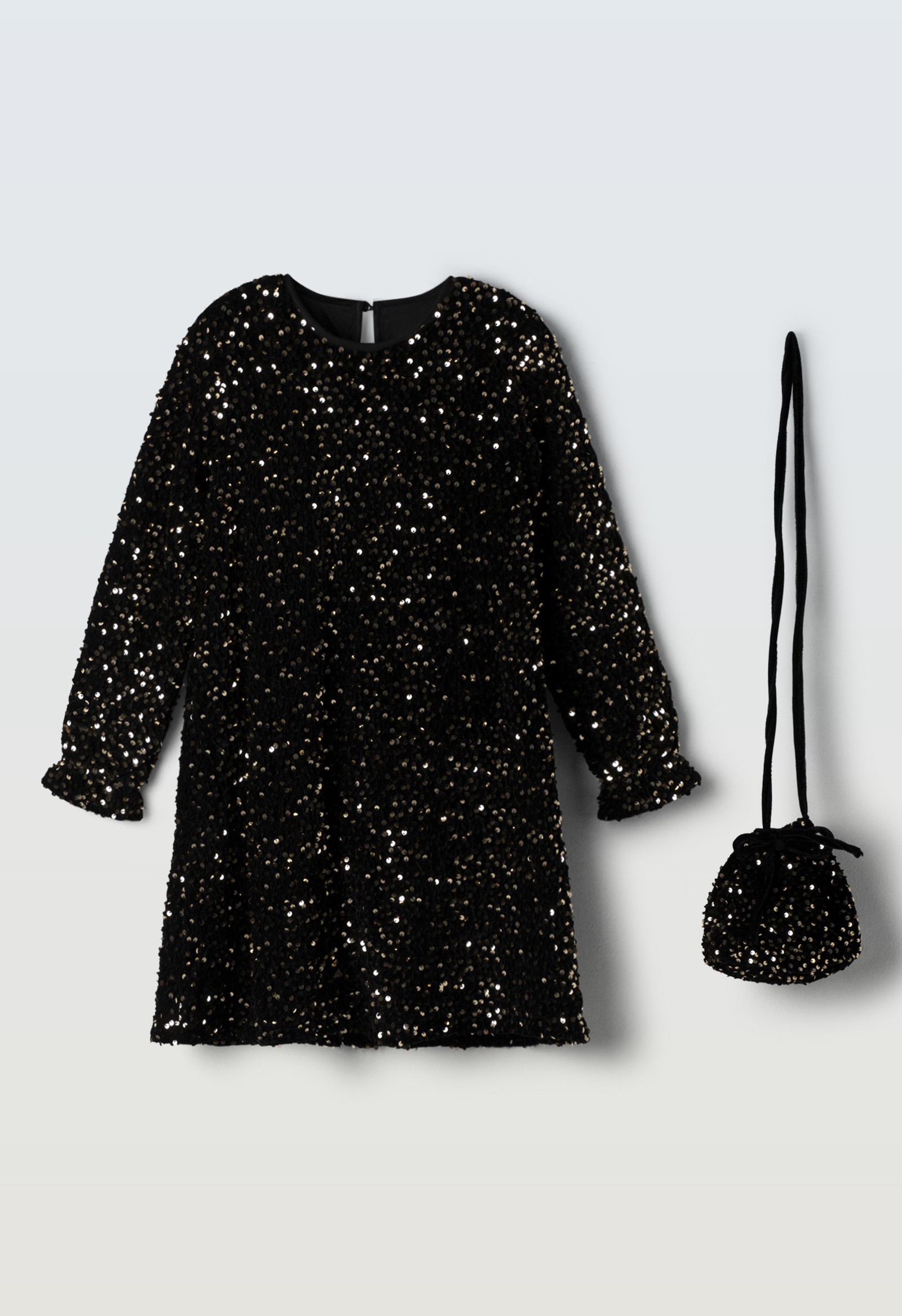 Φόρεμα με παγιέτα - ΜΑΥΡΟ 8Y