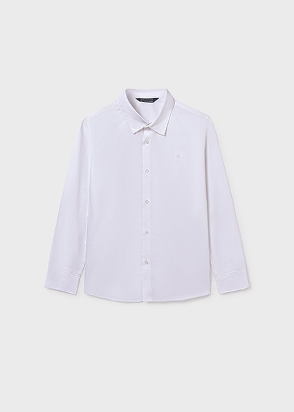 Πουκάμισο μακρυμάνικο basic - ΛΕΥΚΟ 16Y