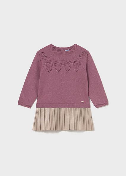 Φόρεμα συνδυασμένο πλεκτό - ΡOZ 4Y