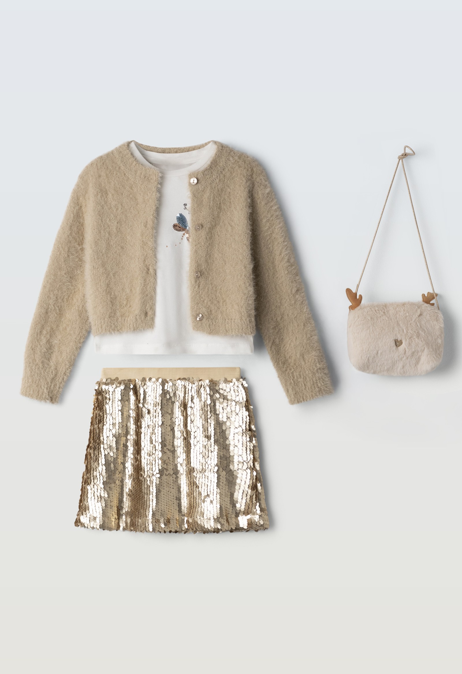 Σετ φούστα 3 τμχ. με ζακέτα - ΧΡΥΣΟ 4Y