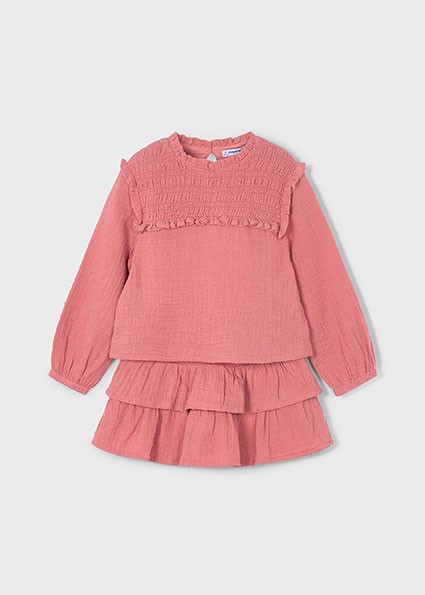 Σετ φούστα βαμβακερή πλουμετί - ΣΟΜΟΝ 2Y