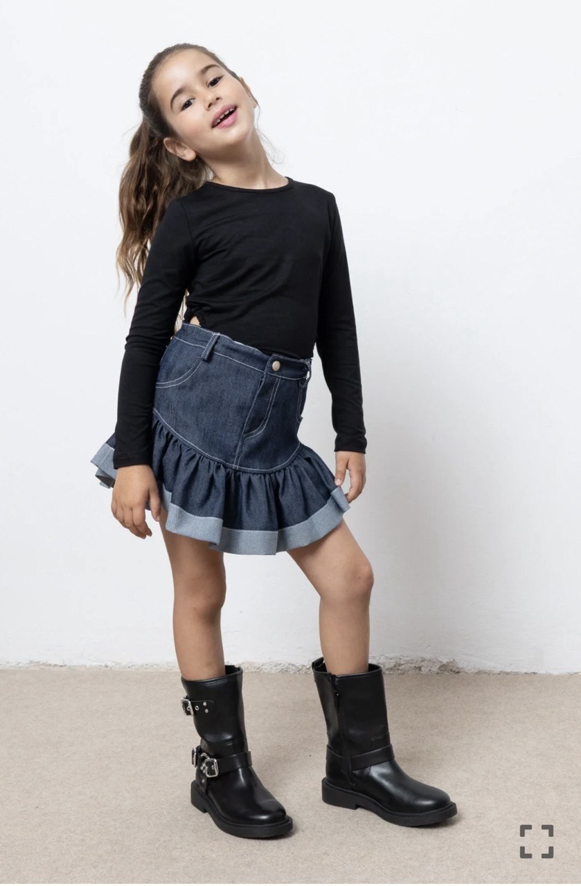 Φούστα denim με βολάν - ΤΖΙΝ 5/6Y