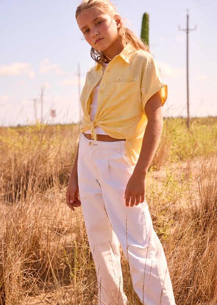 Παντελόνι μακρύ καπαρτινέ - ΕΚΡΟΥ 18Y