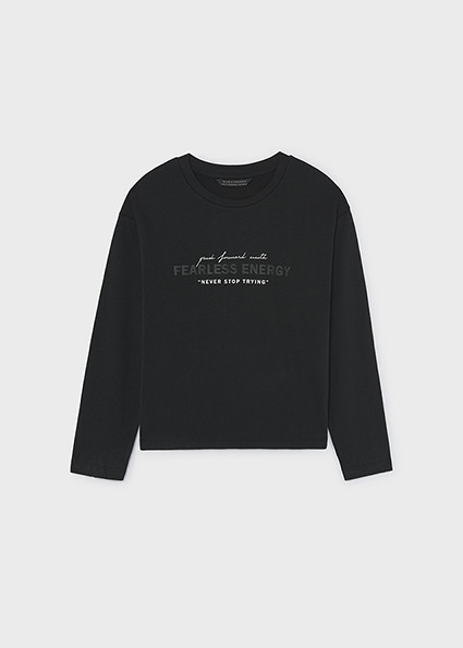 T-Shirt μακρυμάνικο energy - ΜΑΥΡΟ 8Y