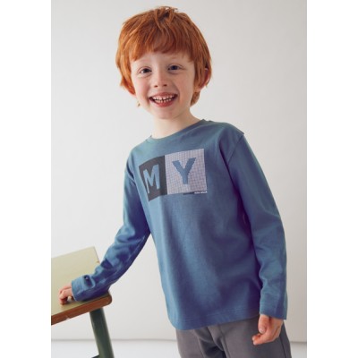 Μπλούζα μακρυμάνικη basic - ΓΚΡΙ 4Y