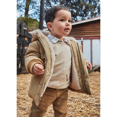 Μπουφάν αυτάκια γούνα - ΜΠΕΖ 12M