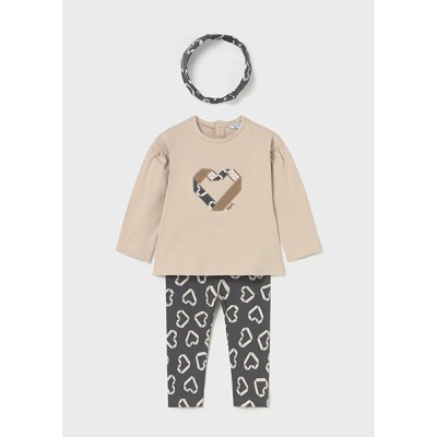 Σετ κολάν με κορδέλα - ΓΚΡΙ 12M