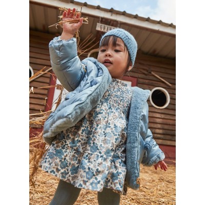 Φόρεμα βελούδινο σταμπωτό - ΓΑΛΑΖΙΟ 18M