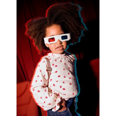 Μπλούζα μακρυμάνικη μακό γκοφρέ - ΚΟΚΚΙΝΟ 8Y