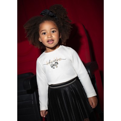 Μπλούζα μακρυμάνικη λαστιχάκι - ΕΚΡΟΥ 2Y