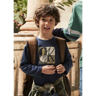 Μπλούζα μακρυμάνικη βασικό - ΜΠΛΕ 4Y