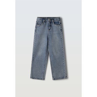 Παντελόνι τζιν με ζώνη καμπάνα - ΤΖΙΝ 14Y