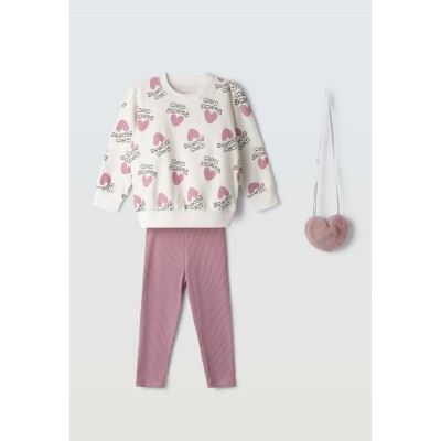 Σετ κολάν με τσαντάκι - ΕΚΡΟΥ 4Y