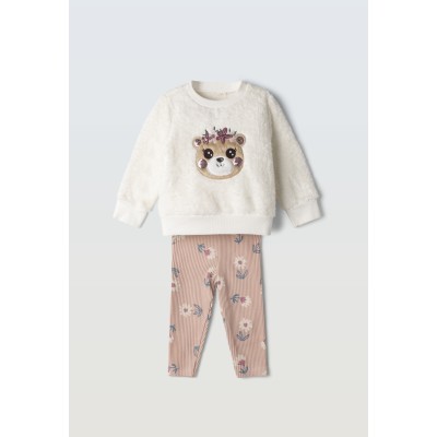 Σετ κολάν με κορδέλα - ΕΚΡΟΥ 9M