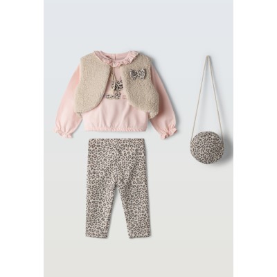 Σετ κολάν 3τμχ. με γουνάκι - ΣΑΠΙΟ ΜΗΛΟ 12M