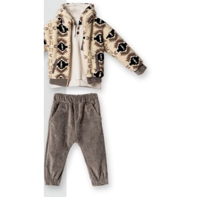 Σετ 3τμχ.με μπουφάν - ΓΚΡΙ 2Y