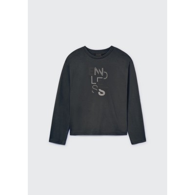 Μπλούζα μακρυμάνικη basic - ΓΚΡΙ 16Y