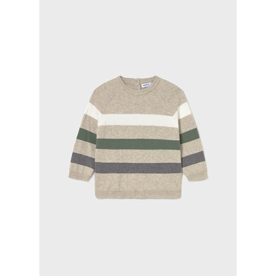 Striped jersey - BEIGE 12M