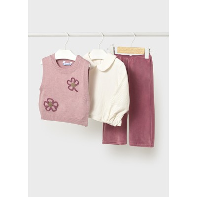 Σετ παντελόνι γιλέκο πλεκτό - ΡOZ 6M