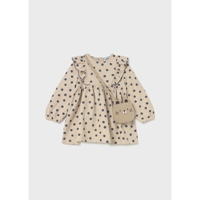 Φόρεμα σταμπωτό με τσάντα - ΜΠΕΖ 18M