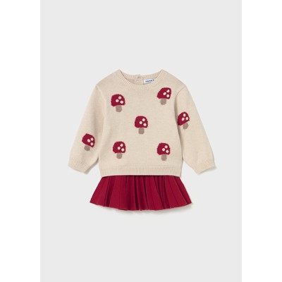 Σετ φούστα πλεκτή - ΚΟΚΚΙΝΟ 12M