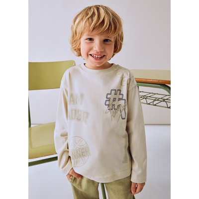 Μπλούζα μακρυμάνικη κολλεγιακή - ΜΠΕΖ 2Y