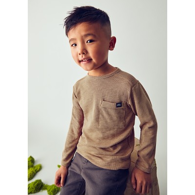 Long sleeve blouse - BROWN 4Y