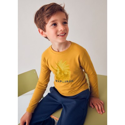 Explorer long sleeve top - MUSTARD 4Y