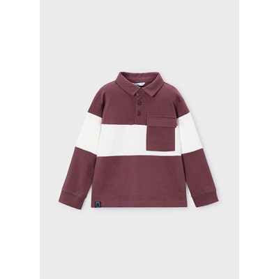Long sleeve color block polo shirt - DAMASKIN 4Y