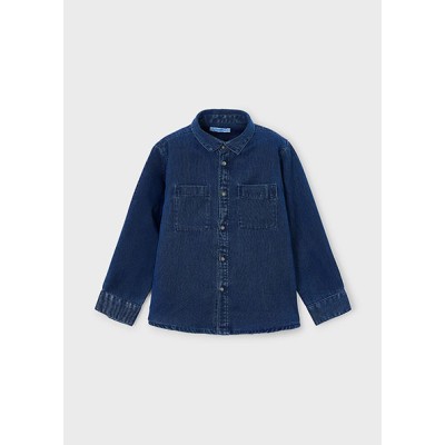 Πουκάμισο μακρυμάνικο τζιν - ΤΖΙΝ ΣΚΟΥΡΟ 2Y