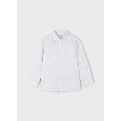 Πουκάμισο  μακρυμάνικο με σταμπες - ΛΕΥΚΟ 8Y