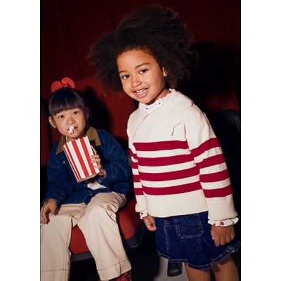 Ζέρσευ ριγέ γιακάς - ΜΠΕΖ 8Y