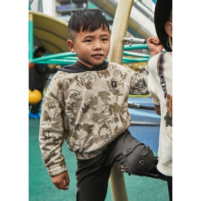 Printed sweatshirt - BEIGE 4Y