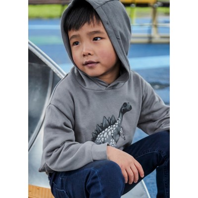 Embossed print sweater - GREY 2Y