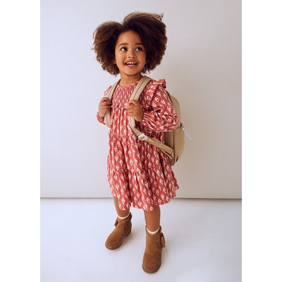 Φόρεμα βιελα σταμπωτό - ΚΟΚΚΙΝΟ 4Y