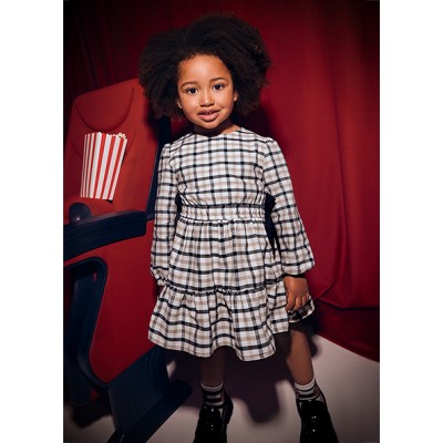 Φόρεμα καρό - ΜΑΥΡΟ 8Y