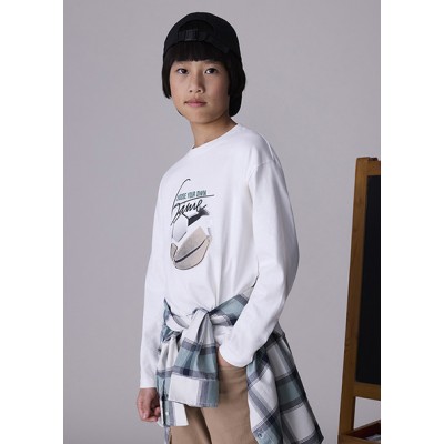 Long sleeve blouse - CREAM 12Y