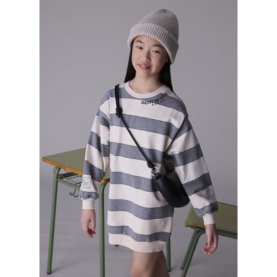 Φόρεμα ριγέ - ΓΚΡΙ 10Y