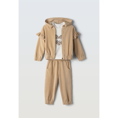 Σετ φόρμα βελούδινη 3τμχ. - ΜΠΕΖ 6Y