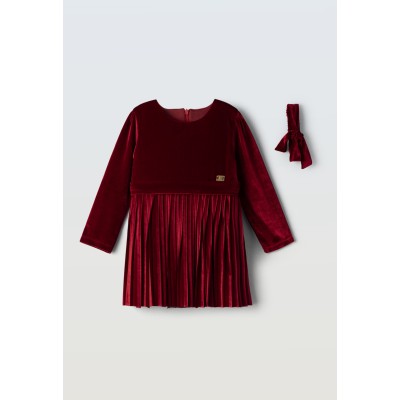 Φόρεμα βελούδο - ΚΟΚΚΙΝΟ 2Y