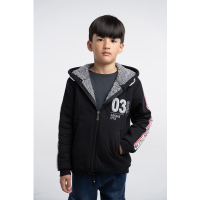 Ζακέτα με γούνα εσωτερική - ΜΑΥΡΟ 16Y