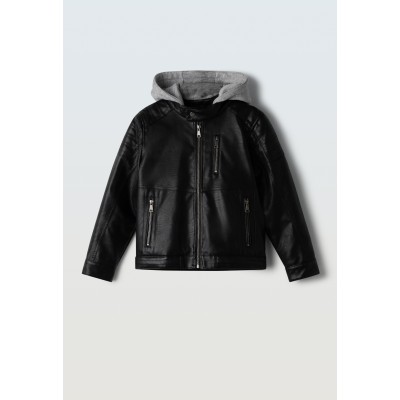 Μπουφάν δερματίνη - ΜΑΥΡΟ 8Y