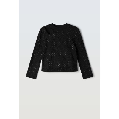 Μπλούζα με στρας - ΜΑΥΡΟ 8Y