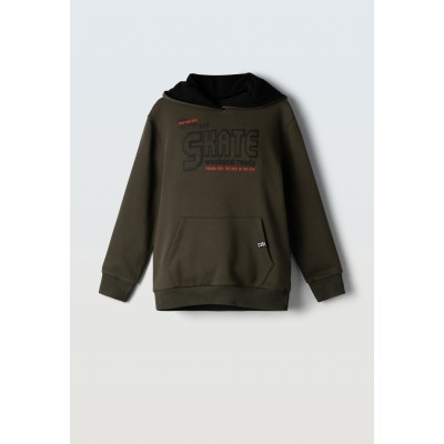 Μπλούζα φούτερ με κουκούλα - ΧAKI 8Y