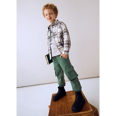 Soft cargo pants - GREEN 5Y