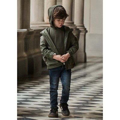 Soft denim 5-pocket pants - BLACK BLUE 4Y