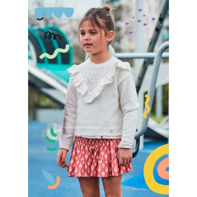 Φούστα παντελόνι στάμπα - ΚΟΚΚΙΝΟ 4Y