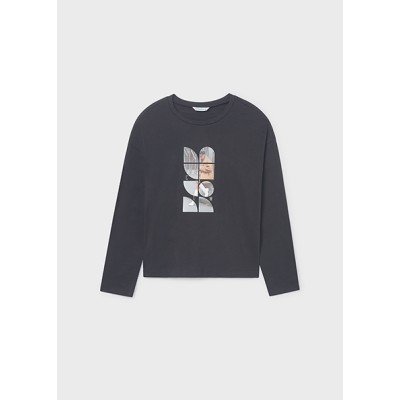 Μπλούζα μακρυμάνικη κορίτσι φωτογραφία - ΜΑΥΡΟ 10Y