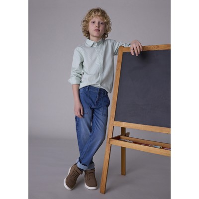 Soft denim worker pants - JEANS 12Y